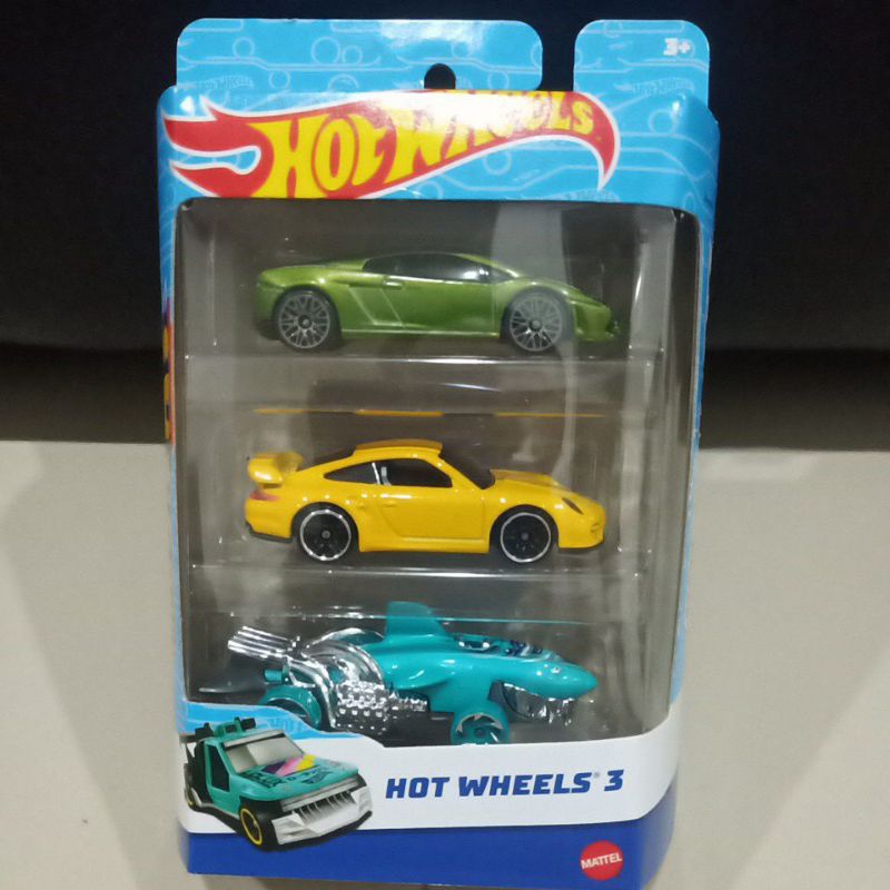 hot wheels 3 set lamborghini gallardo/porsche 911/sharkruiser