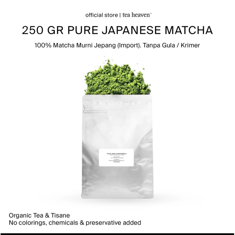 

pure matcha 250gr 100% uji matcha