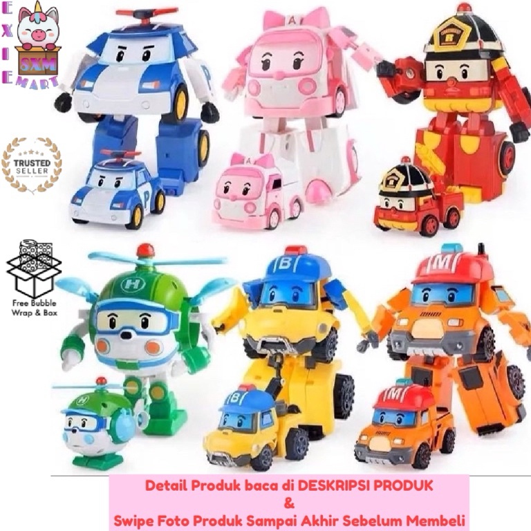 Oke Pr MAINAN ANAK ROBOT CAR KARAKTER POLISI HERO  MAINAN MOBIL BERUBAH JADI ROBOT  MAINAN ROBOT POL