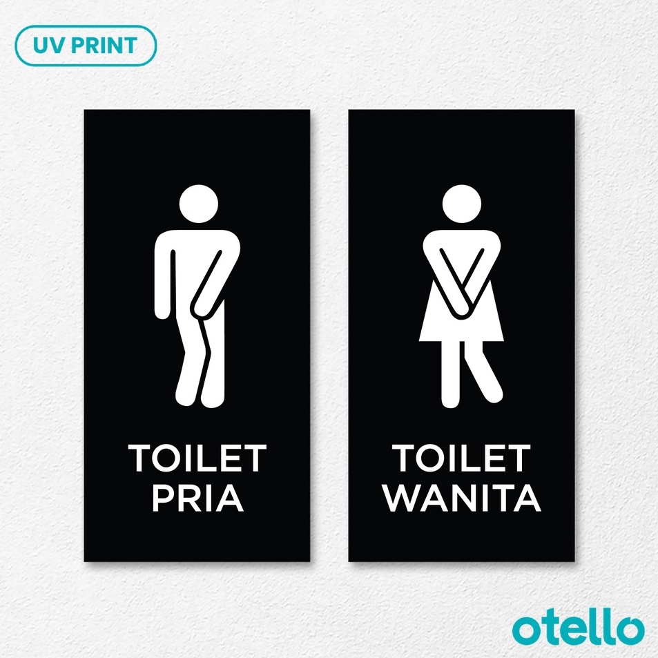 

Dijamin Puas Sign Toilet Icon Kebelet Pria Wanita Minimalist Signage Acrylic Restroom WC Modern Akrilik Penanda Nama Ruang Akrilik Print