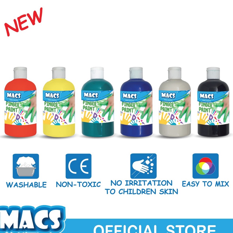 

Diskon Terviral MACS Finger Paint Finger Painting Cat lukis 5ml