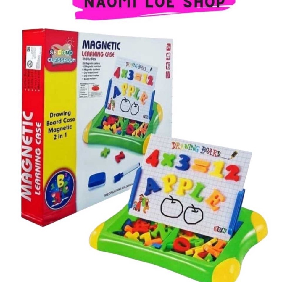 

Hadir Surprise 2in1 magnetic learning case papan tulis magnet ABC