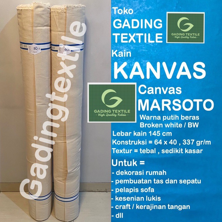 Potongan spesial  per setengah meter  kain KANVAS CANVAS MARSOTO TC tetoron katun lebar 145 cm warna