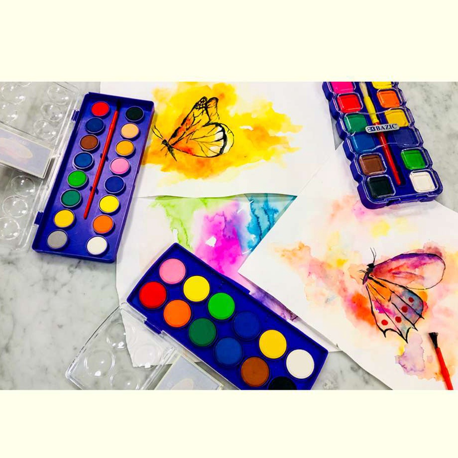 

Lebih Puas Bazic Washable Watercolors 12 Color CAT AIR