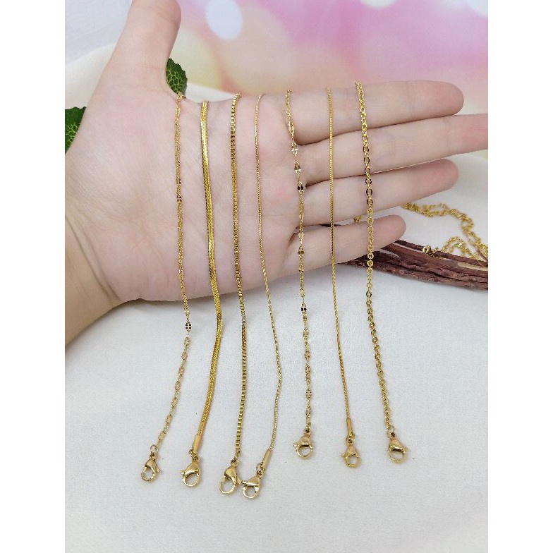 1212 BRANDS FESTIVAL Kalung Anak Titanium Laki Perempuan Anti Karat Warna Emas