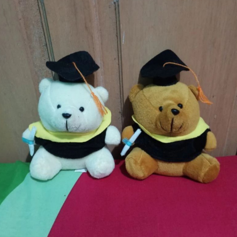 22 HARGA GROSIR Boneka Teddy Bear Wisuda Ukuran 15cm Boneka Buket Mini SNI
