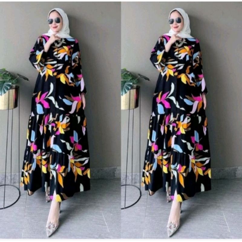 GAMIS DRESS ZARA REMPEL SUSUN/REMPEL SUSUN PRIUM
