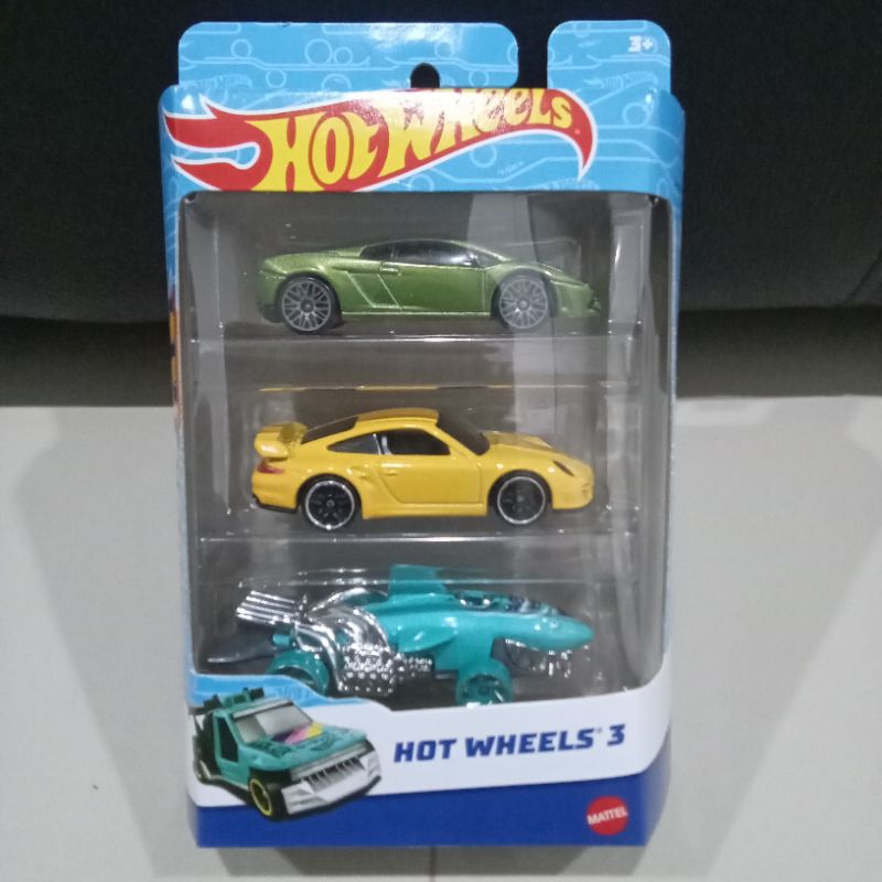 hot wheels 3 set lamborghini gallardo/porsche 911/sharkruiser hotwheels