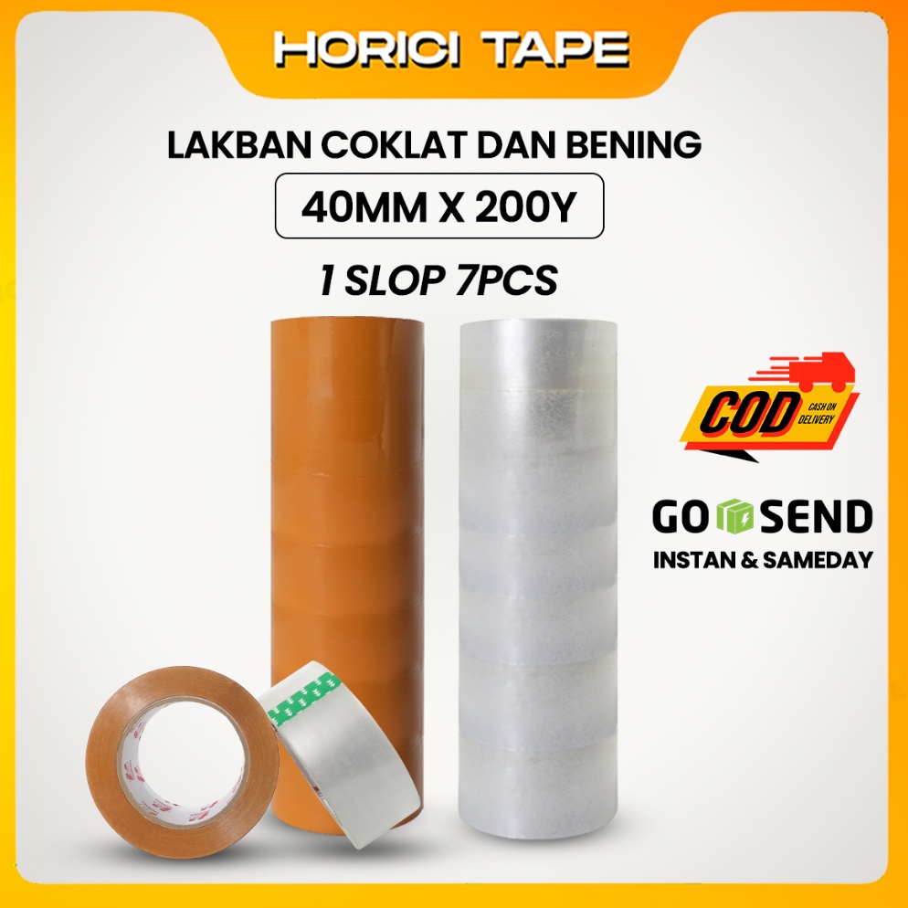 

KODE B3L HORICI 1 SLOP 7 PCS 4MM2Y TAPE MURAH SUPER CLEAR LAKBAN BENING DAN COKLAT