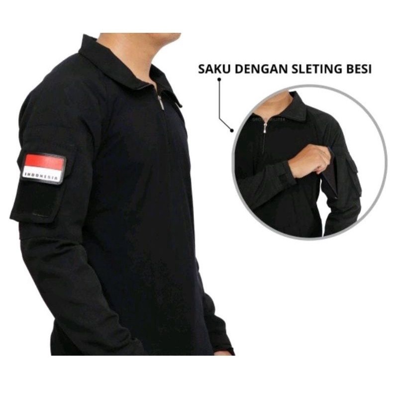 BAJU TACTICAL/BAJU BDU/Kaos Bdu, kaos lengan Panjang