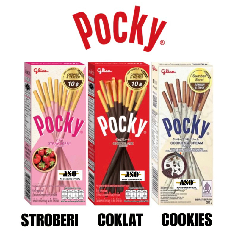 

POCKY MINI 22gr GLICO wafer stick 3 rasa PROMO !!!