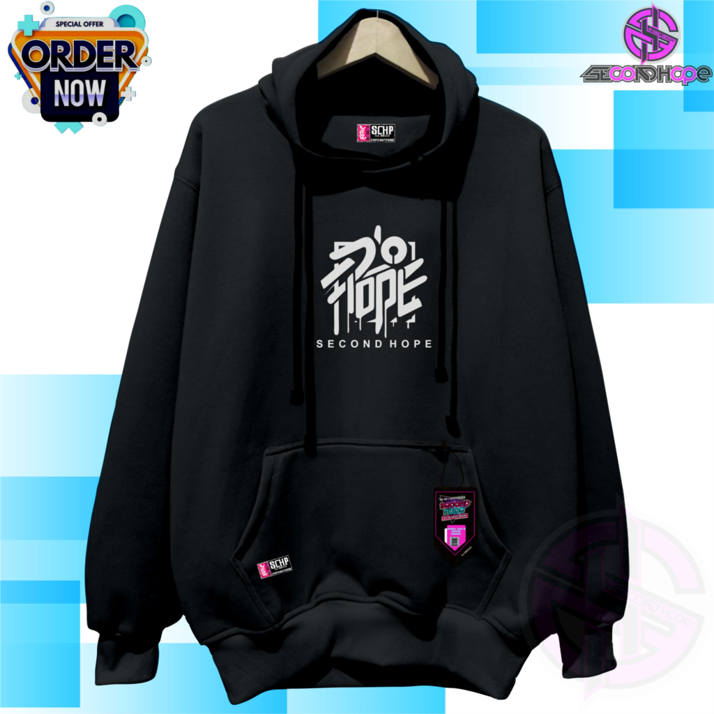 SCHP Hoodie Pria Wanita Distro Keren Ukuran M L XL XXL Sweater Bahan Tebal Warna Putih