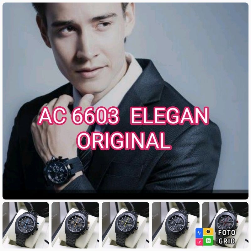 JAMTANGAN PRIA ALEXANDRE CHRISTIE AC 6603  | AC6603 RANTAI ORIGINAL