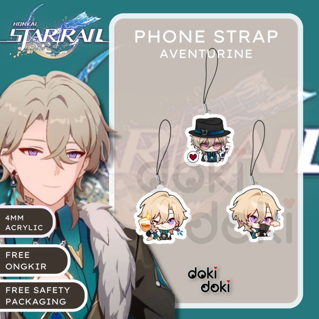 PHONE STRAP HP AVENTURINE HONKAI STAR RAIL