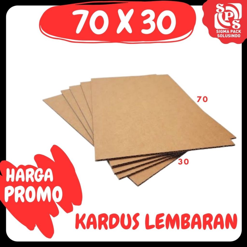 

Kardus Lembaran 30x70 / 20x70 / 10x70 Sheet Polos Single Wall Coklat Karton Warna