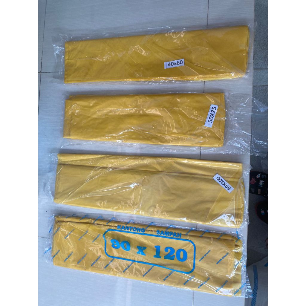 Plastik sampah Kuning 90x120, 60x100, 50x75 - Plastik Medis - Kantong sampah Medis