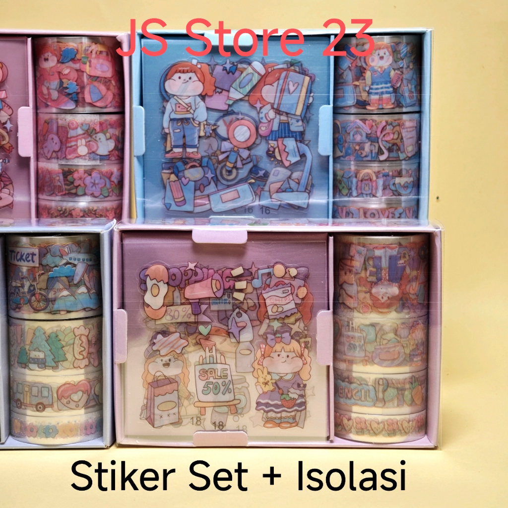 

Stiker Roll Set / Stiker Botol Roll Set / Washi Tape Set / Stiker Buku Set / Stiker DIY Set