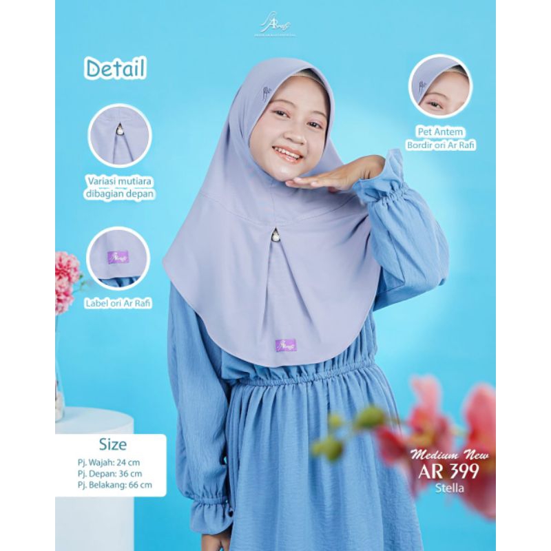 Bergo Anak✅Hijab Instan✅AR 399 medium (kids) by Arrafi
