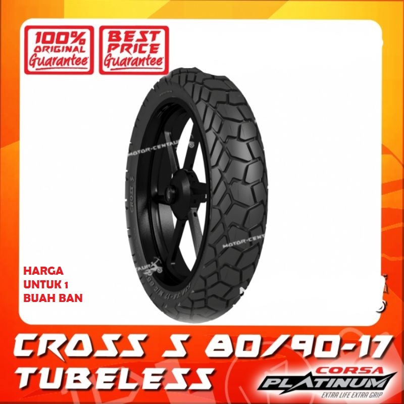 Ban Luar Corsa Platinum 80 - 90 x 17 Cross S Tubless  - 80 90 ring 17 CrossS  - Corsa
