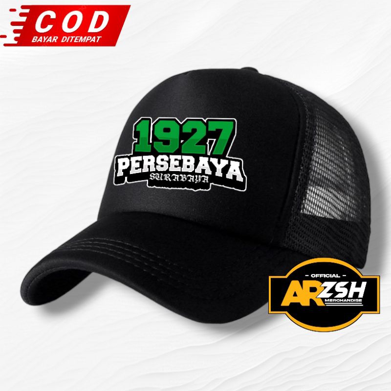 Topi Persebaya Surabaya 1927 Trucker Jaring | Topi Jaring Pria | Topi Persebaya