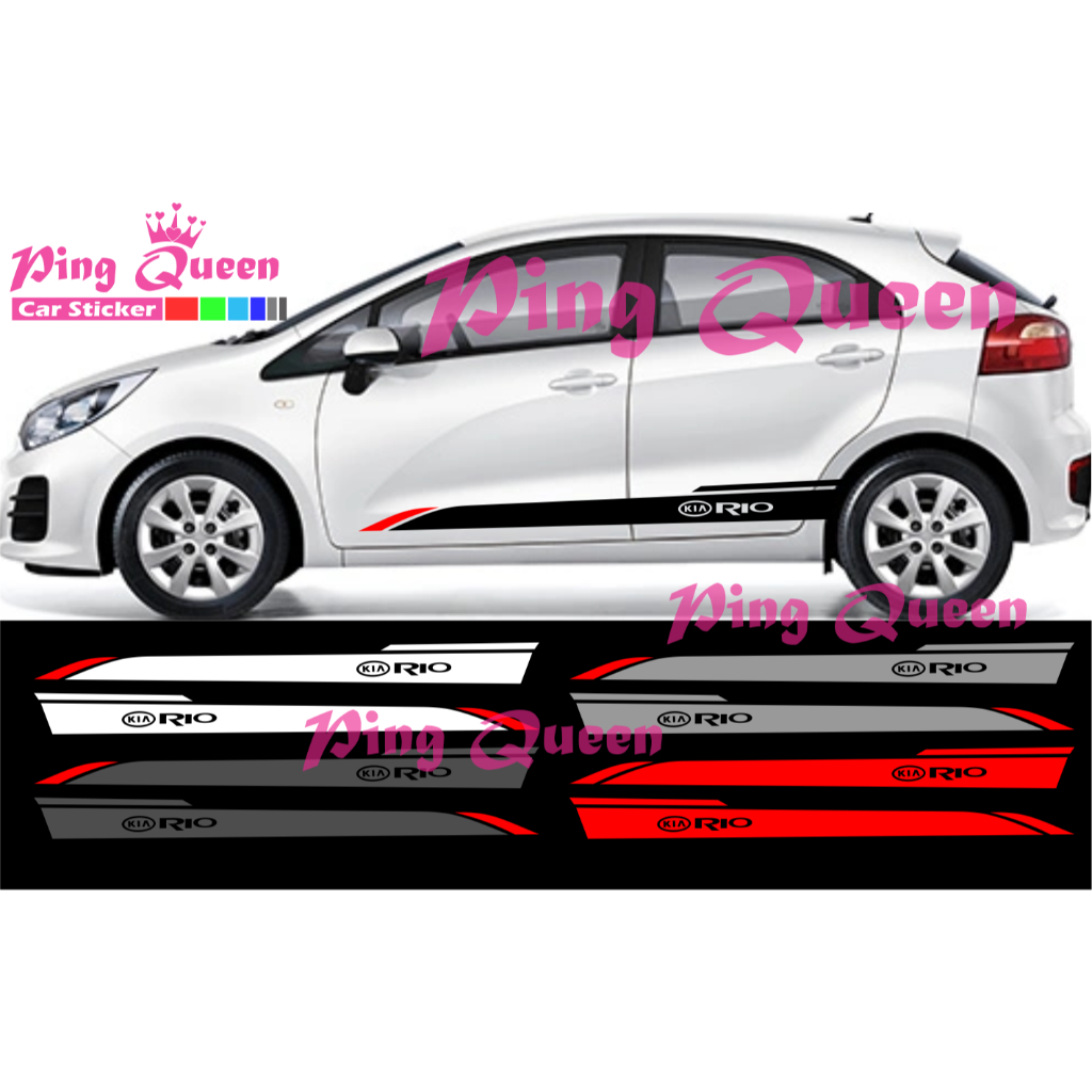 CUTTING STICKER MOBIL RIO STICKER LIST MOBIL KIA RIO