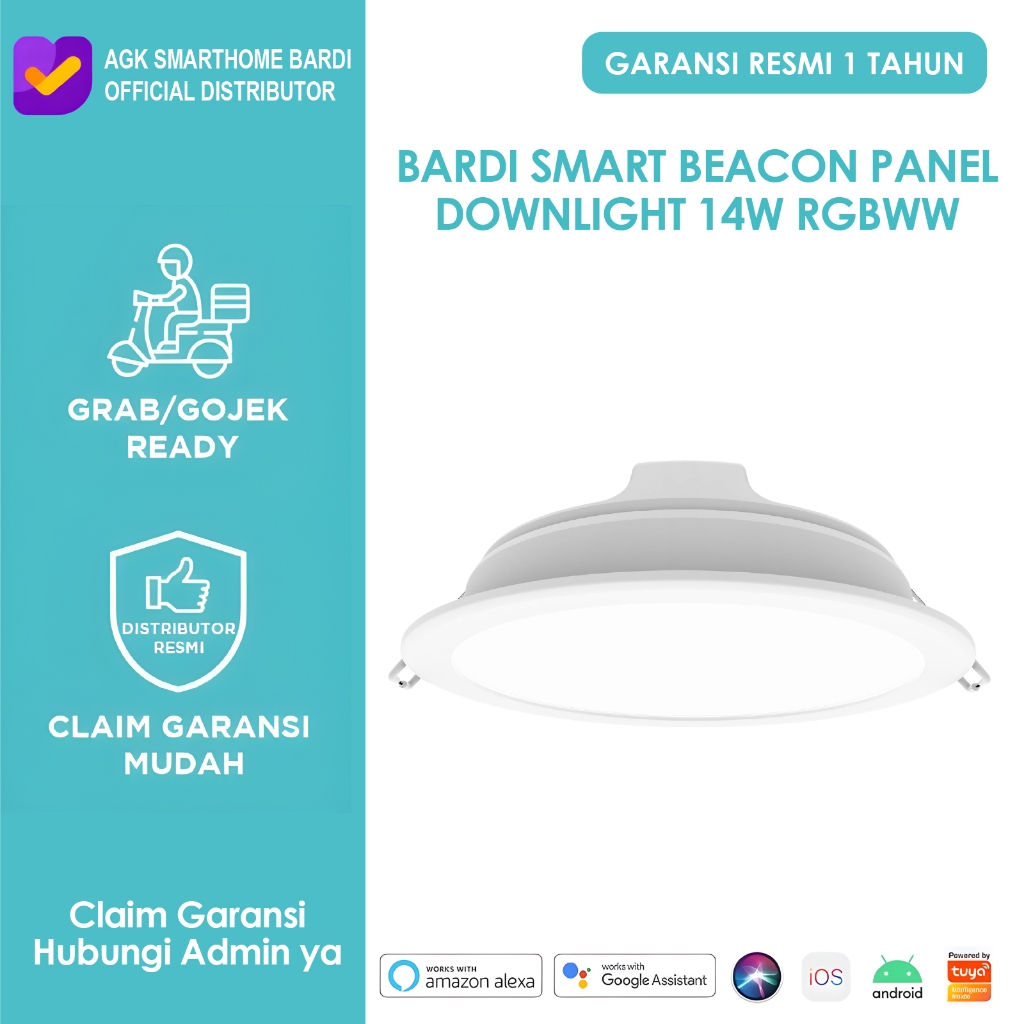 BARDI Smart Beacon Panel Downlight 14W RGBWW Bluetooth