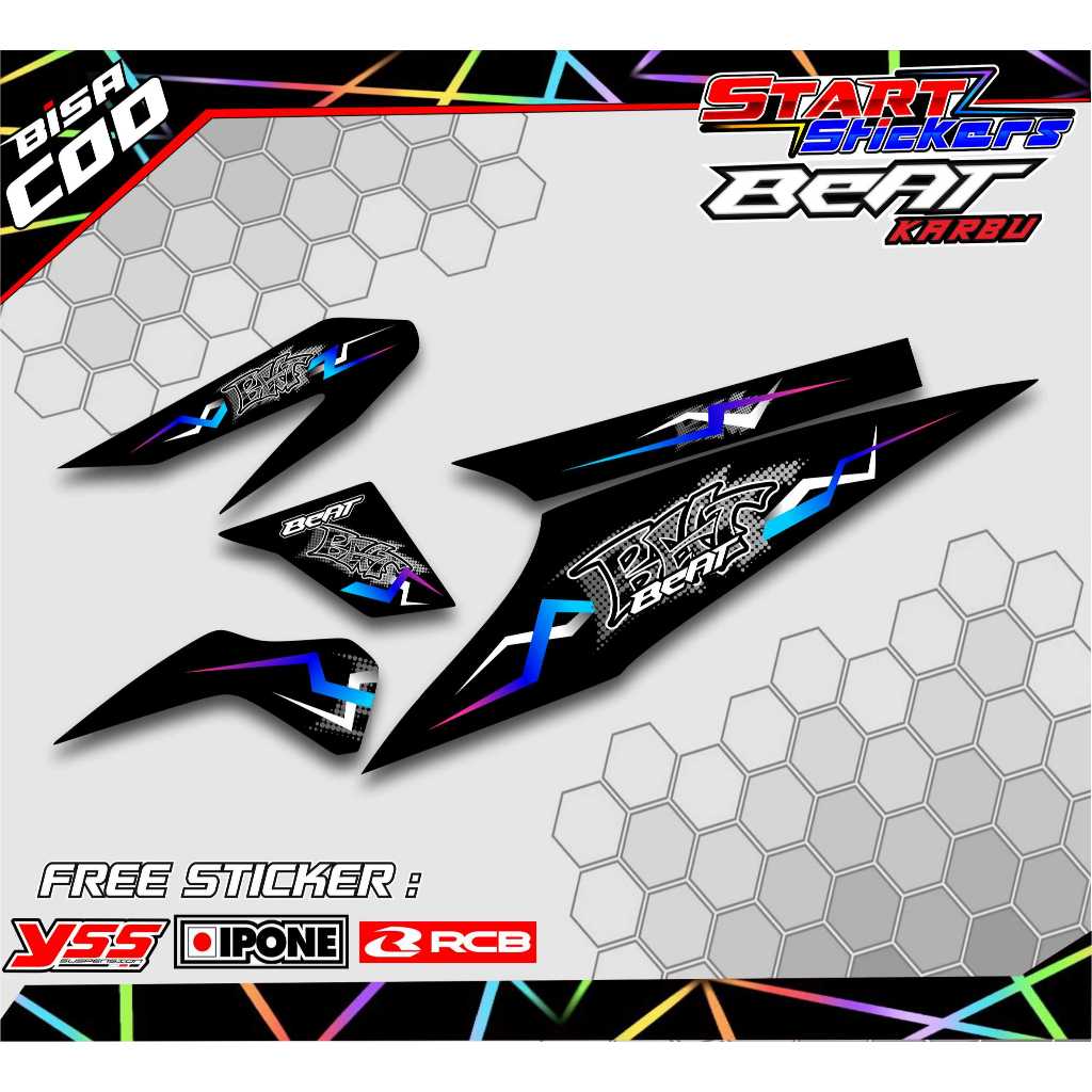 STRIPING VARIASI HONDA BEAT KARBU / STICKER LIST VARIASI MOTOR BEAT KARBU