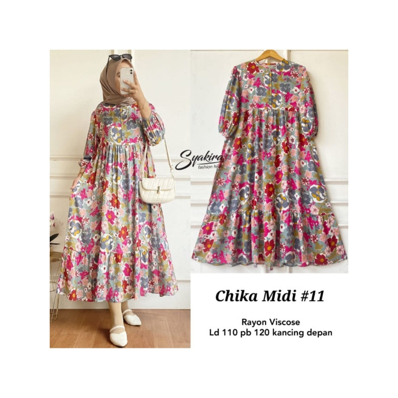 chika midi #11 LD 110cm rayon viscose syakira fashion hijab