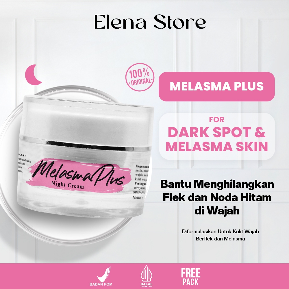 MELASMA PLUS | KRIM MALAM MELASMA PLUS | CREAM MALAM MELASMA PLUS | KRIM UNTUK KULIT FLEK | KRIM AMP