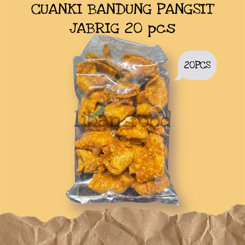 

CUANKI KAMPUNG 20 PCS ( 1 bks ) / CUANKI BANDUNG PANGSIT JABRIG/PACKING DUS BABELWARP