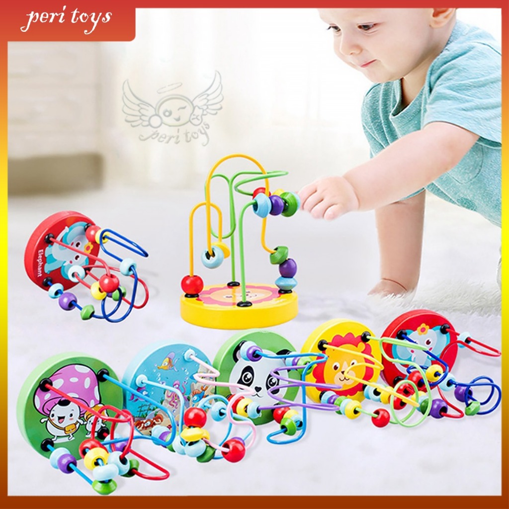 Mainan Edukatif Mini Round Beads / Alur Kawat / Wire Maze/mini round bead wire maze mainan edukasi b