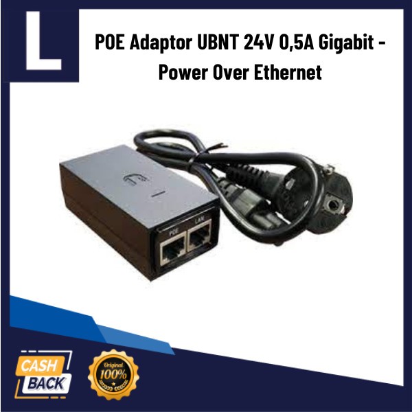 POE Adaptor UBNT 24V 0,5A Gigabit - Power Over Ethernet