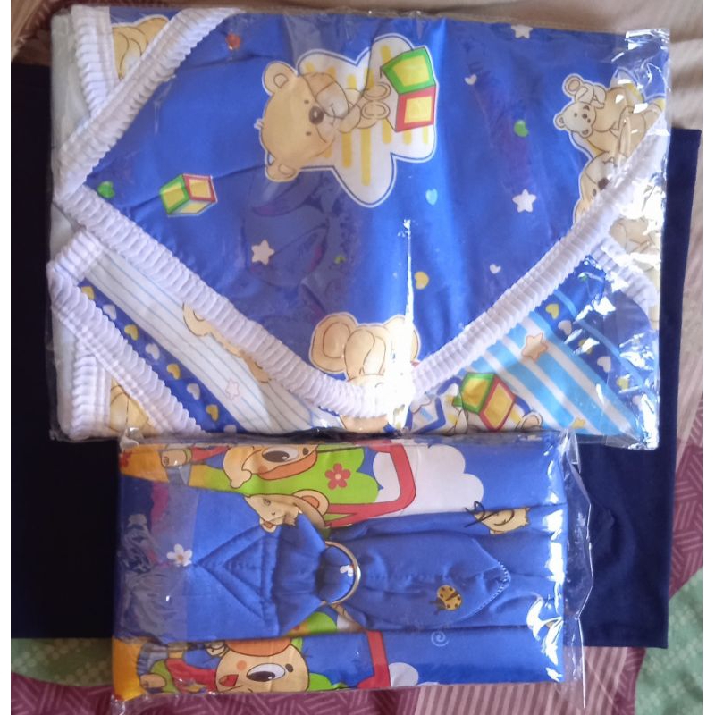 set 2in1 gendongan dan selimut bayi