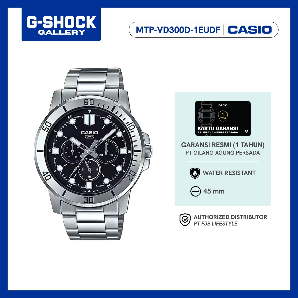 Casio Jam Tangan Analog Pria MTP-VD300D-1EUDF