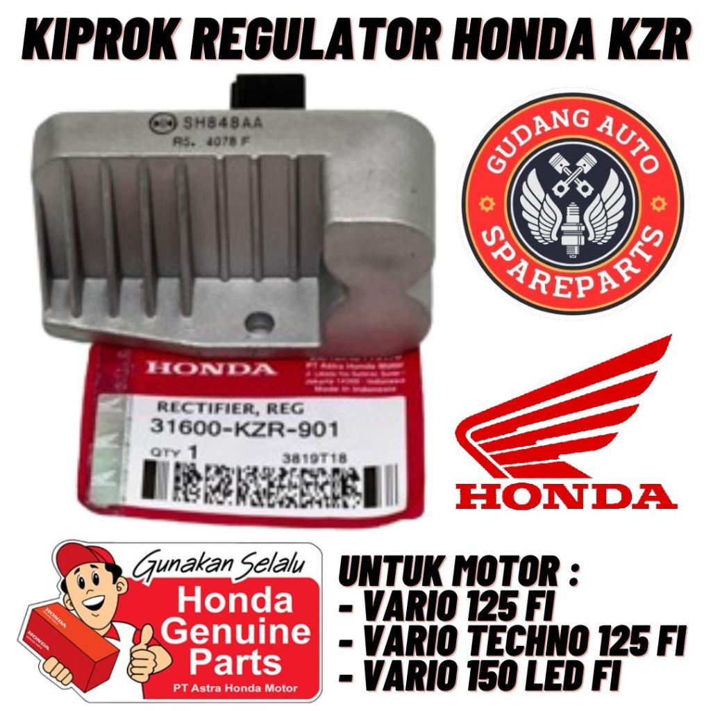 Original AHM Kiprok Regulator Honda Vario Techno FI 125 150 LED KZR KWN