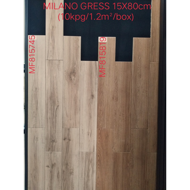 Granit Motif Kayu Ukuran 15x80 ( 1 box = 10kpg/1,2m) Type Pilih Di variasi