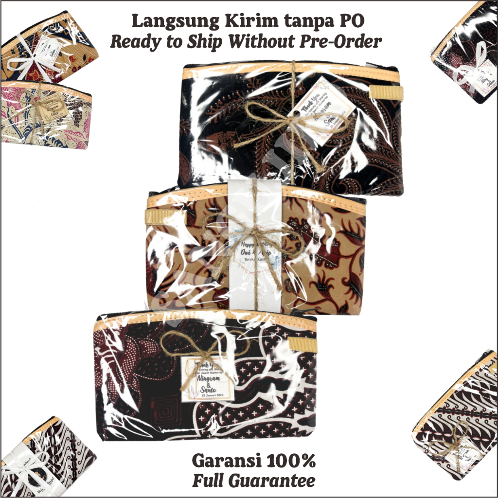 Isi 50 Pouch batik ukuran 16 x 10 cm dompet batik souvenir pernikahan dompet batik khas jogja harga 