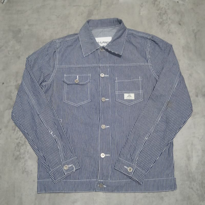 jaket denim jeans trucker pria d land liris
