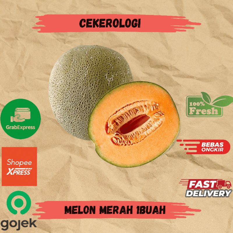 

Melon Merah 1buah / Buah Melon Merah / Melon Merah Fresh Berkualitas / JABODETABEK / Buah Melon / Melon / Buah Buahan