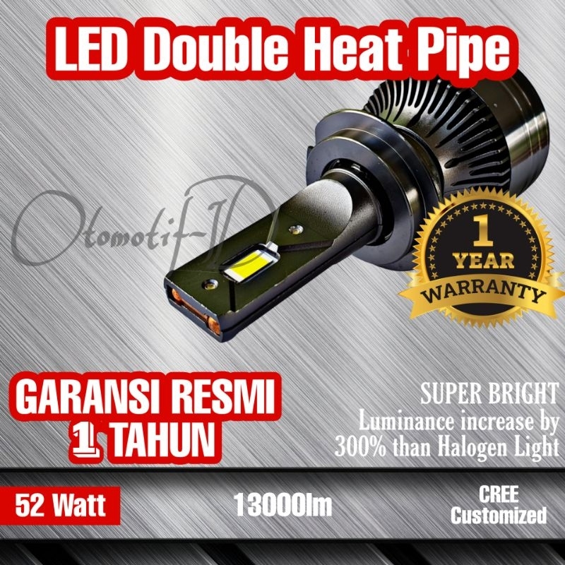 Lampu Mobil Led DHP 52 Watt Double Heat Pipe Canbus D1S D2S D3S D4S D1R D2R D3R D4R D2H D2 HID