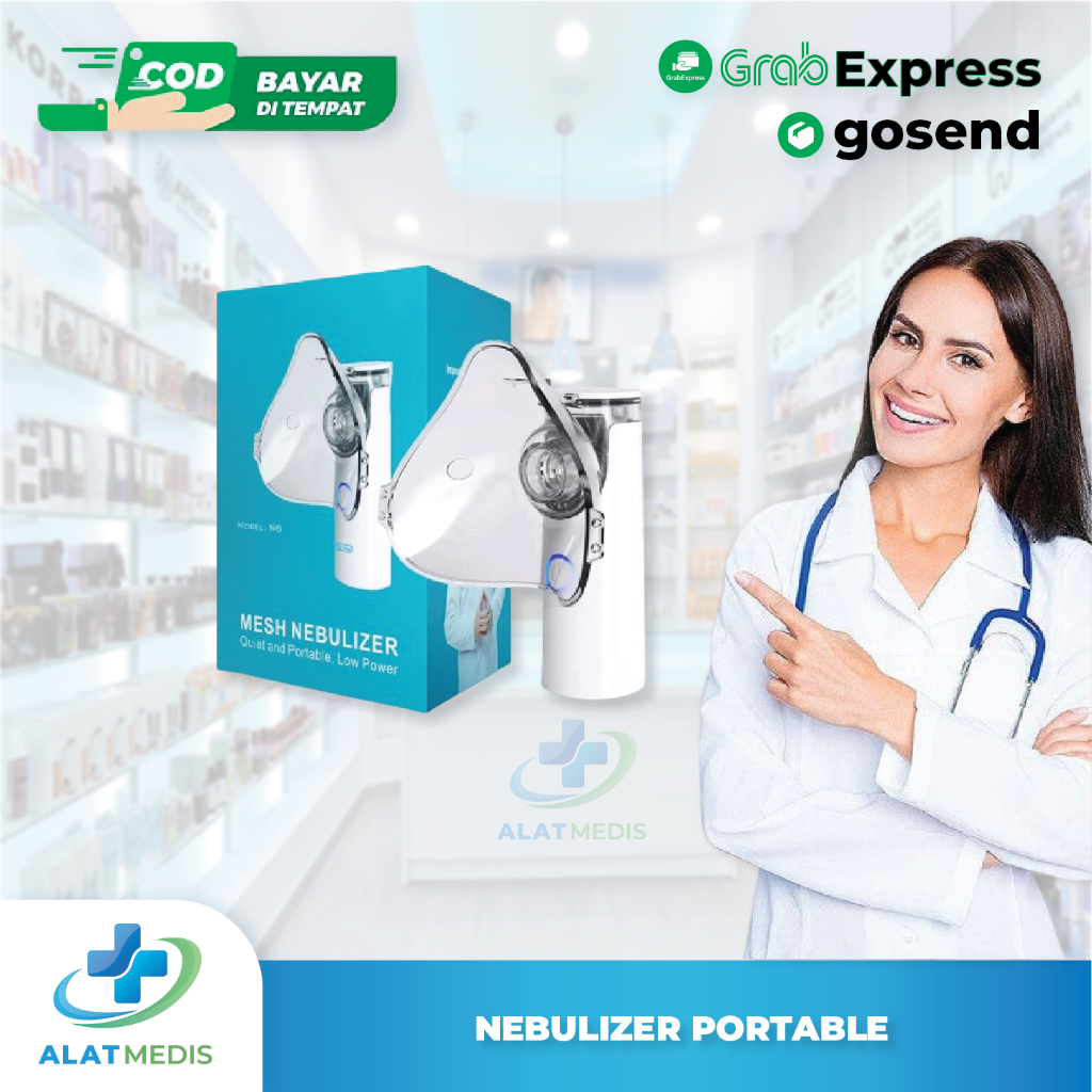 Alat Uap Bantu Pernafasan Nebuliser Portable Mesh Nebulizer