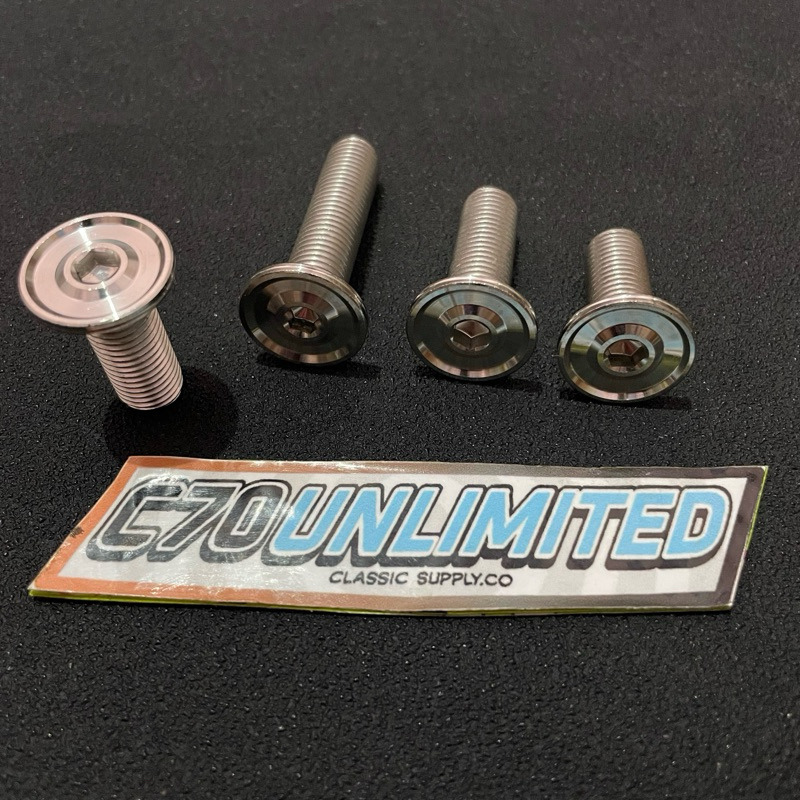 baut 14 M10 payung model cnc slim stainless matte original by Heng thailand