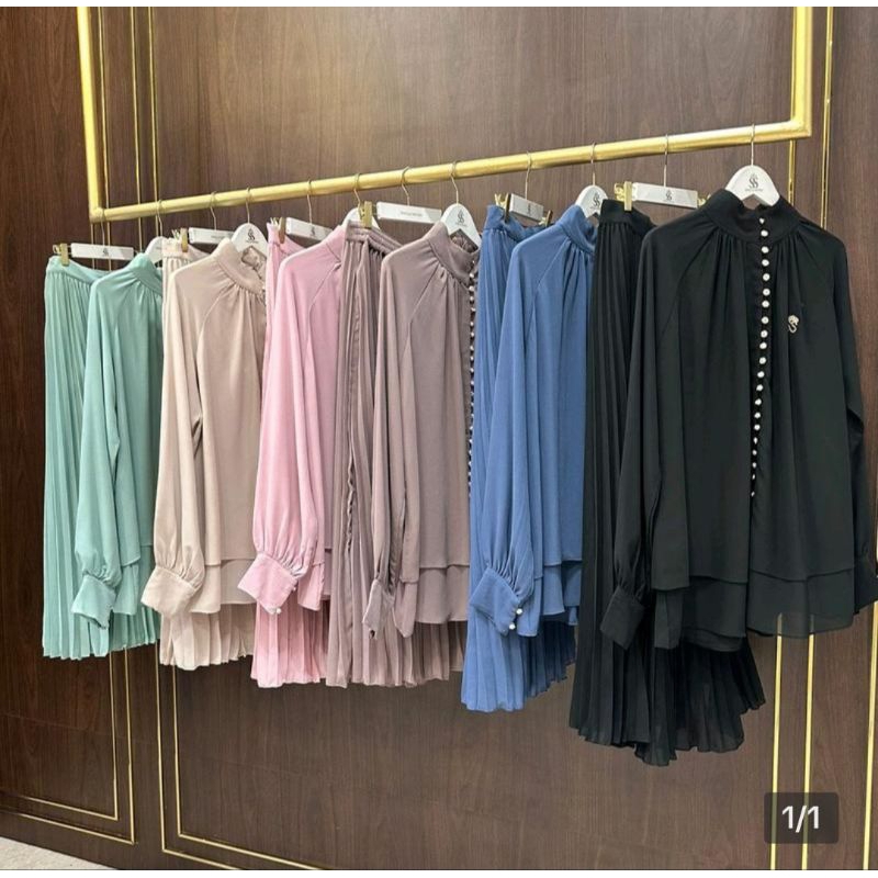 SHELLASAUKIA ❤️ ONE SET ROK PLISKET ❤️ ORI SHELLASAUKIA ❤️