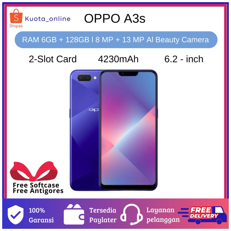 OPPO A3s 6/128GB - Garansi 1 Tahun
