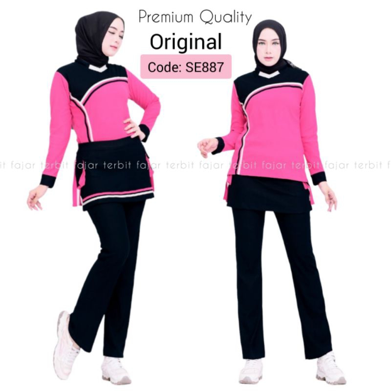 RB Zn sport-Baju senam wanita setelan olahraga wanita muslim set yoga zumba