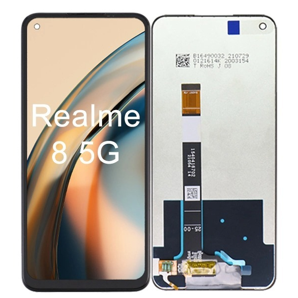 LCD TS INCELL REALME 8 [5G] RMX3241 /REALME V13/REALME Q3/REALME Q3i BLACK (NO FINGER)ORIGINAL OEM