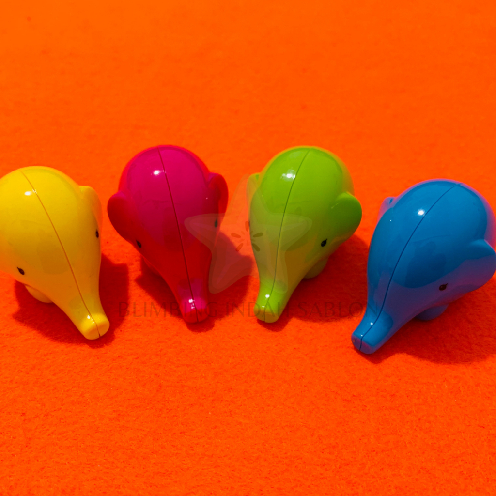 

Serutan Bentuk Gajah SATUAN Warna Warni Rautan Gajah Orotan Peralatan Perlengkapan Sekolah SD SMP SMA Office ATK Alat Tulis Kantor Lucu Cute Elephant Kualitas Terbaik Harga Termurah Awet Pencil Sharpener Blimbing Indah Sablon Malang