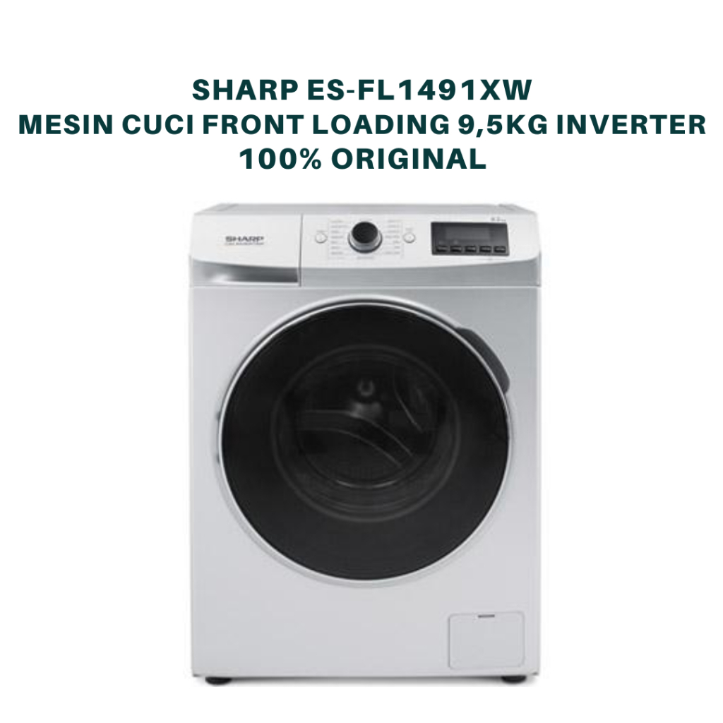 SHARP ES FL1491XW Mesin cuci front loading 9,5kg low watt