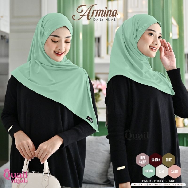 Quail Hijab Instan Bergo Jersey ARMINA
