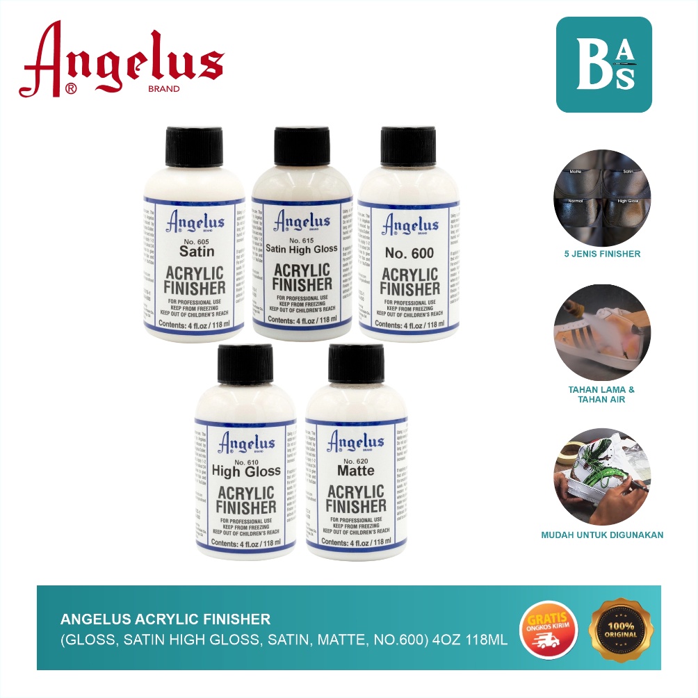 

Angelus Acrylic Finisher High Gloss Satin Matte no6 4oz 118ml ART L2V4